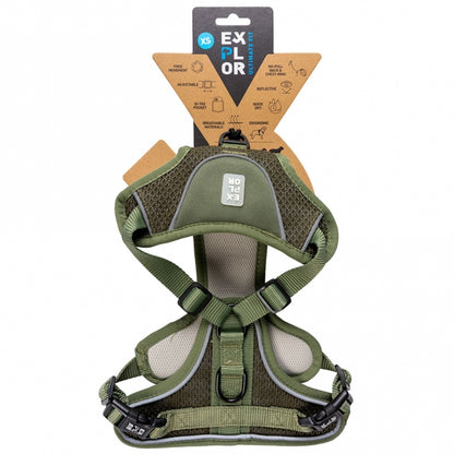 Duvoplus EXPLOR Ultimate Fit No-Pull-Geschirr - Undercover Green - M - 40-49cm - 49-65cm
