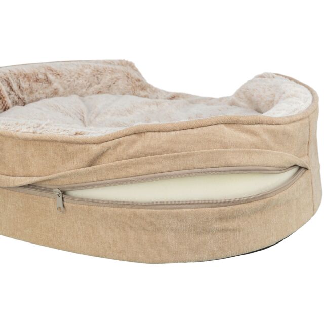 Trixie Vital Bett Lino Soft, oval - beige/creme - 83 × 67 cm