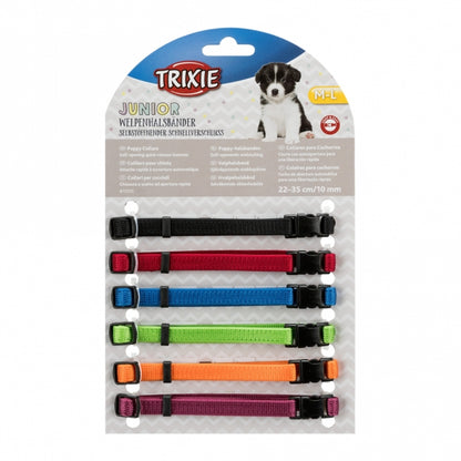 Trixie Welpenhalsbänder - 6er-Set 1 - S-M = 17-25 cm