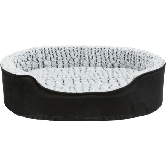 Trixie Vital Bett Lino, oval - schwarz/grau - 60 × 45 cm