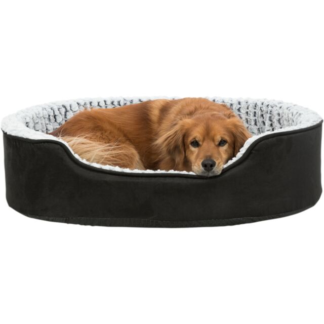 Trixie Vital Bett Lino, oval - schwarz/grau - 83 × 67 cm