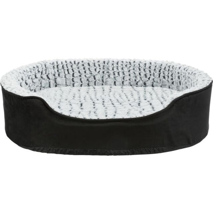Trixie Vital Bett Lino, oval - schwarz/grau - 110 × 92 cm