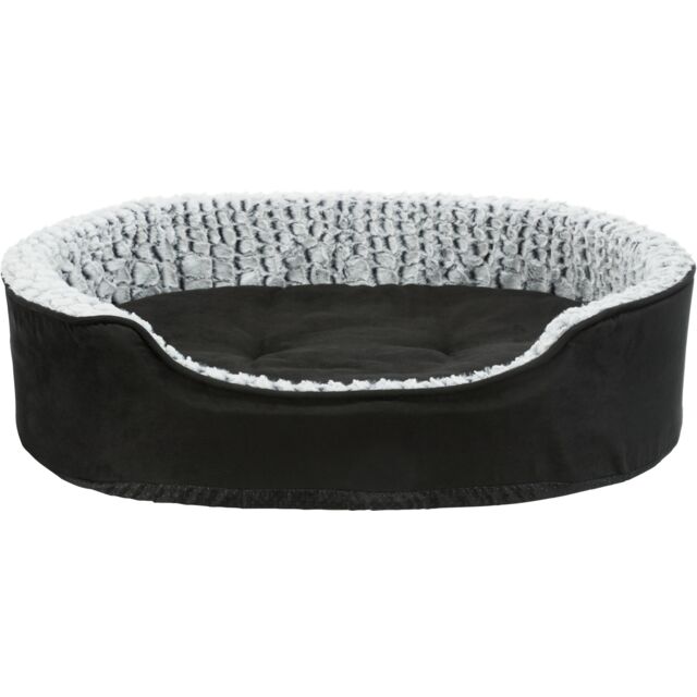 Trixie Vital Bett Lino, oval - schwarz/grau - 110 × 92 cm