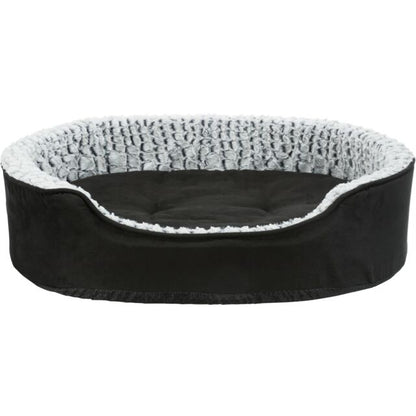 Trixie Vital Bett Lino, oval - schwarz/grau - 110 × 92 cm